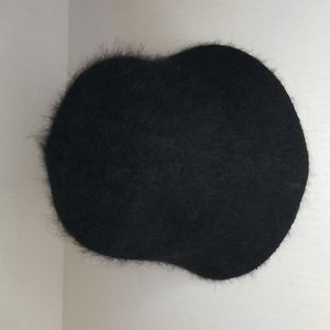 Angora Wool Blend Black Bucket Hat